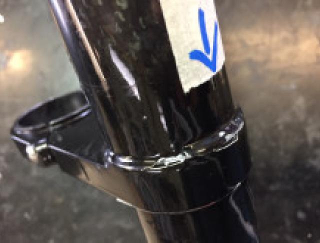 forcella lefty artigianale - lesione piastra inferiore