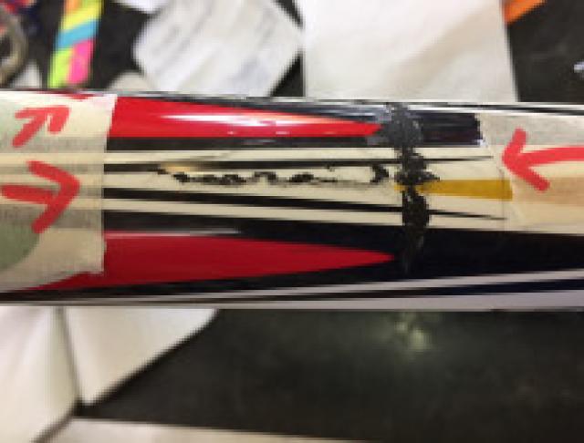 tubo orizzontale lesionato